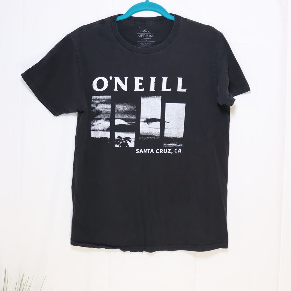 O’Neill Santa Cruz‎ Graphic T Shirt Black Surf Skate Streetwear Medium